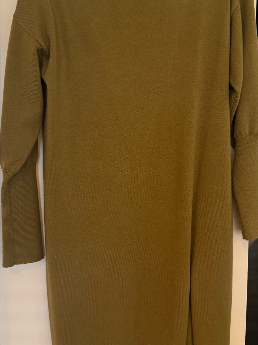 Olive Green Women's Sweater Dress